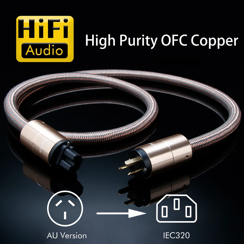 HI-End Power Cord EU/AU/US Standard Power Cable Schuko CD