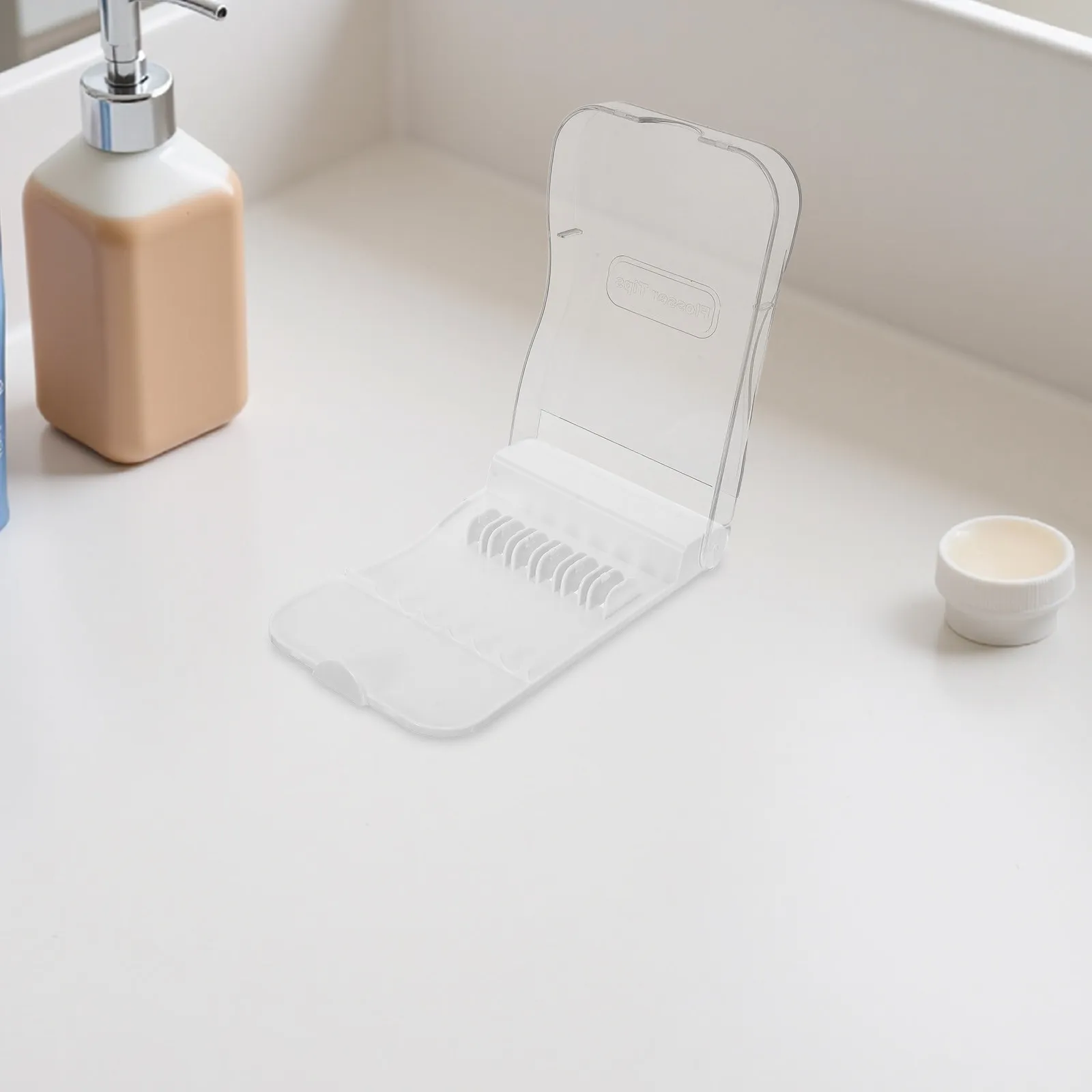 3Pcs Water Flosser Tips Organizer Case 6 Slot Compact Storage Box Travel Friendly Leakproof Oral Irrigator Tips Holder