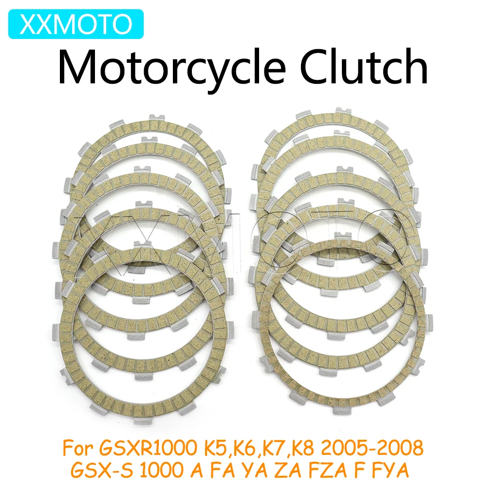 

For Suzuki GSXR1000 K5-K8 2005-2008 GSXS 1000AL 1000FA 1000F ABS 1000FYA 1000FZA 1000YA 1000ZA Motorcycle Clutch Plates