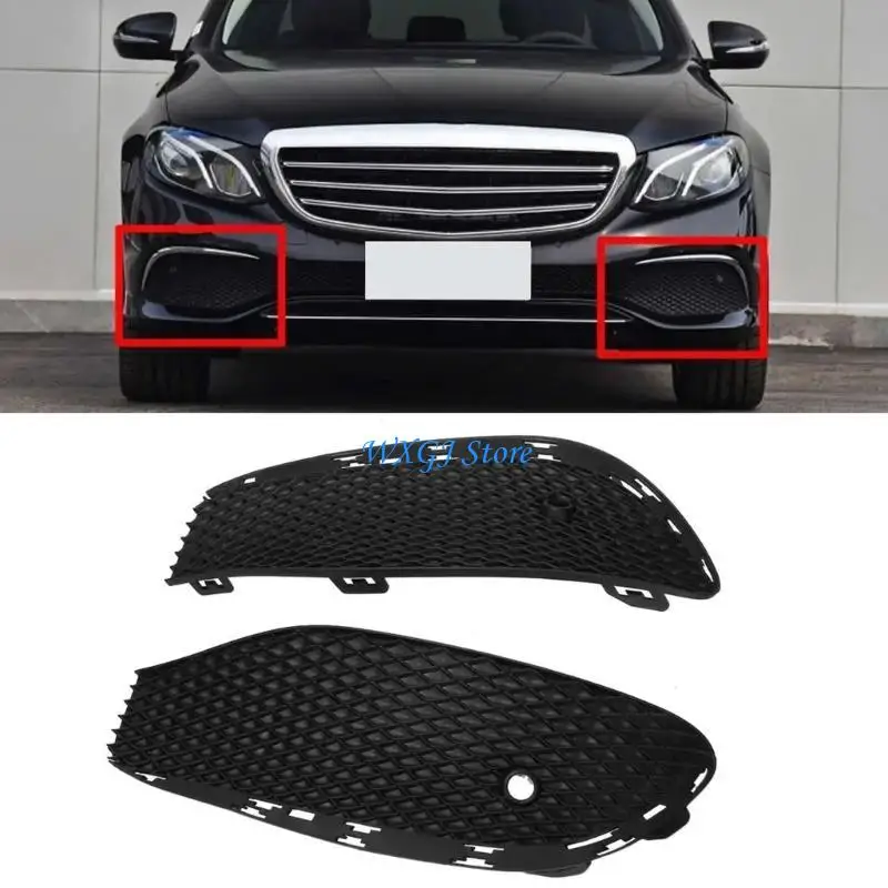 

37JE 1 Pair Car Front Bumper Fog Light Grille for W213 2016-2020 2138850822 2138851122 Replacement Fog Lamp Grille Trim Cover