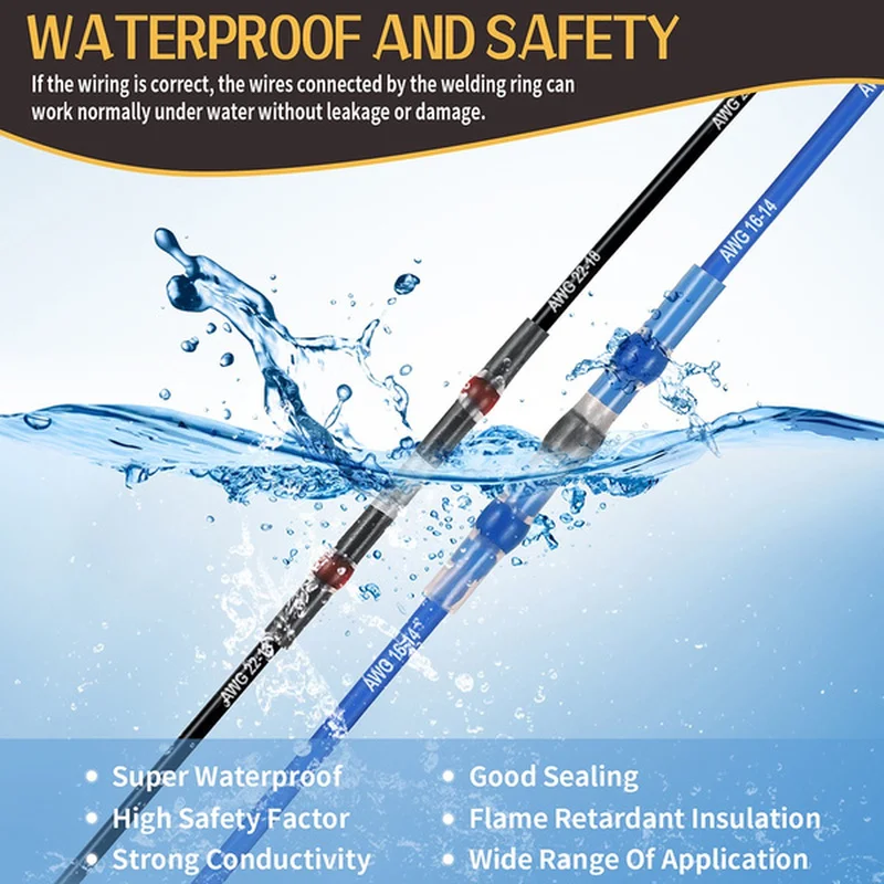 Waterproof Wire Connector Heat Shrinkable Tube Electric Cable Connectors Automotive Terminal Splice Seal Insulation Wholesale