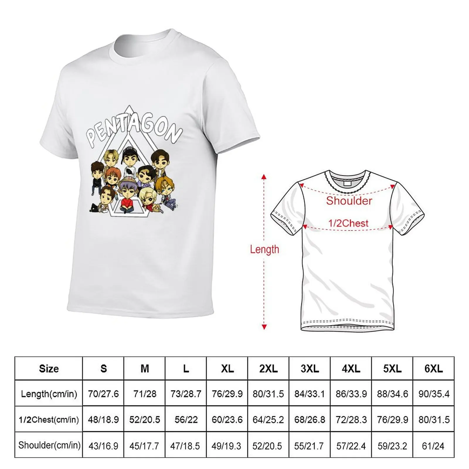 PENTAGON - Shine (Chibis) T-Shirt man t shirts graphic cotton t shirt pack man t shirt heavy cotton T-Shirt