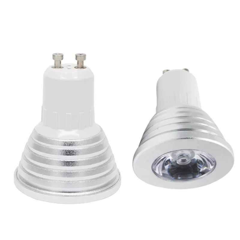 LICE-4Pcs GU10 لمبات وجهاز تحكم عن بعد مع وظيفة الذاكرة 4 أوضاع إضاءة ديناميكية أضواء كاشفة 17 لونًا قابلة للتغيير