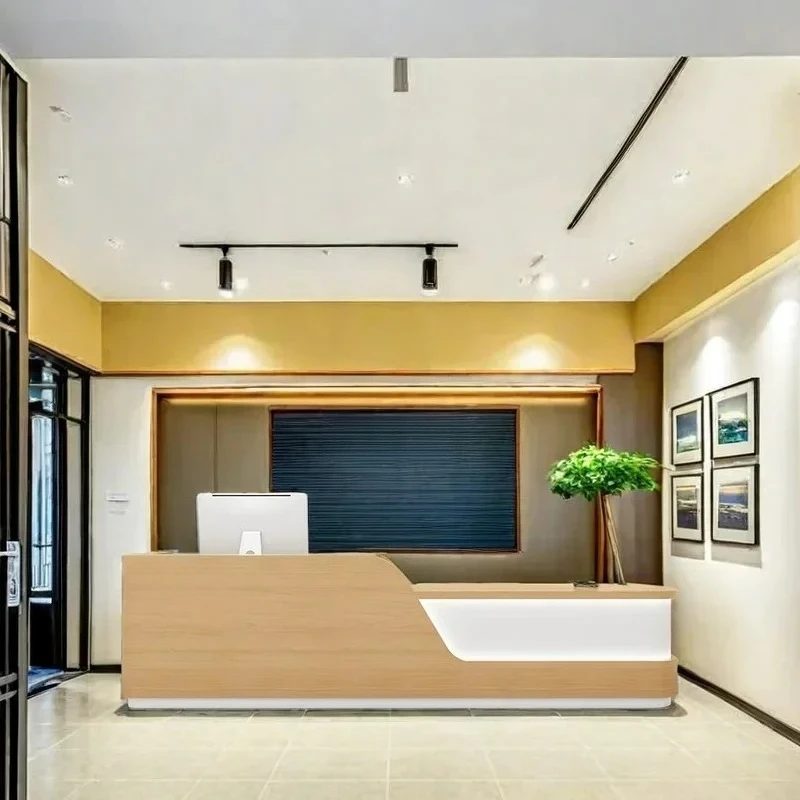Beauty Institute Counter Salon Reception Desk Aesthetic Furniture Luxury Office Modern Hairdressing Help Receiption Shop Barber