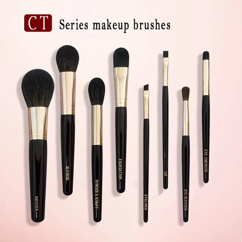 CT-Powder & Sculpt Makeup Brush Contour Blush Highlighter Powder Sculpting Brush Squirrel Hair Eye Shadow Sculpting Makeup Tool