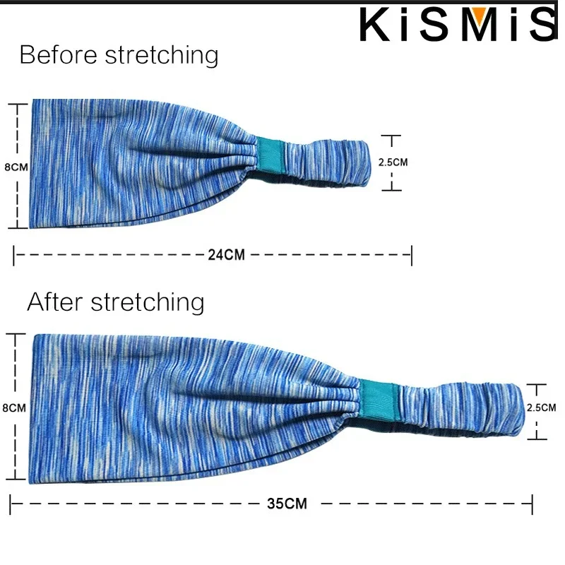 Лента для волос при занятиях йогой женский однотонный с широким покрытием для бега повязка на голову для фитнеса Sweat поглощающий пот дышащий