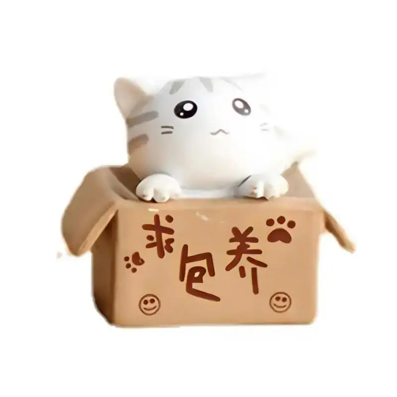 귀여운 사적인 고양이 이끼 풍경 송진 액세서리, 마이크로 풍경 장식품, 다육 식물, 동화 속 세계 가정 인형