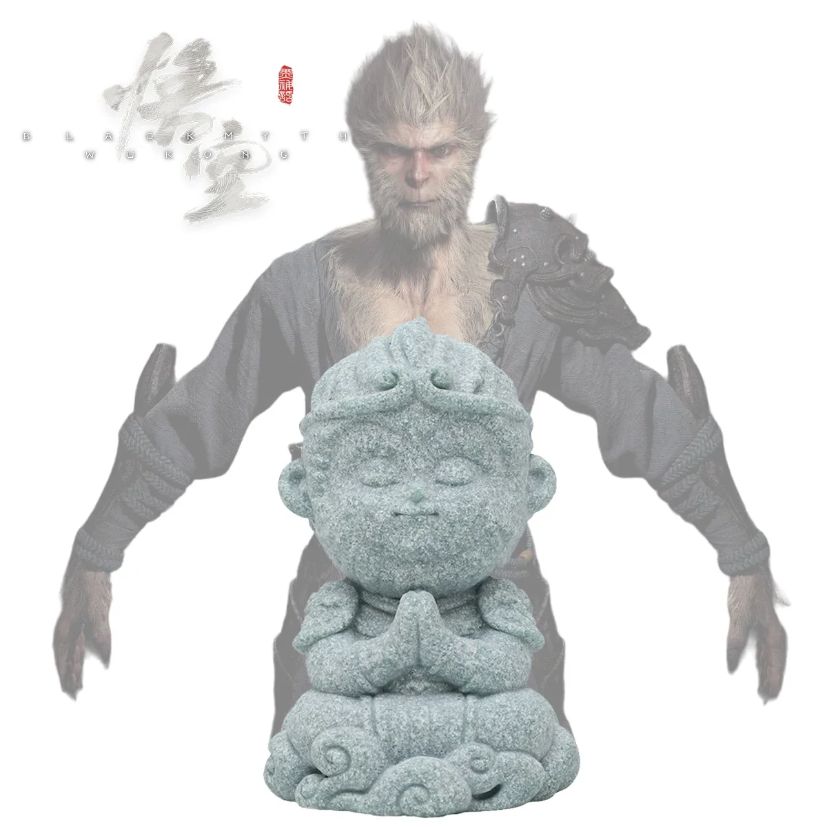 

New Black Myth: Wukong Sun Stone Monkey Micro Landscape Stone Fish Tank Landscaping Imitation Blue Sand Stone Toy Collect Gifts