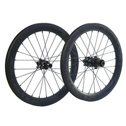 SILVEROCK Carbon Wheels 18in 355 Disc Brake 100mm 135mm Straight Pull Rim Height 36mm for Birdy Folding Bike Clincher Wheelst