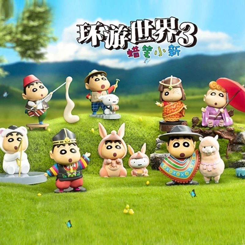 

52 игрушки карандаш Шинчан путешествие по всему миру V3 слепая коробка милая кукла ручной работы Коллекционная игрушка модные подарочные украшения