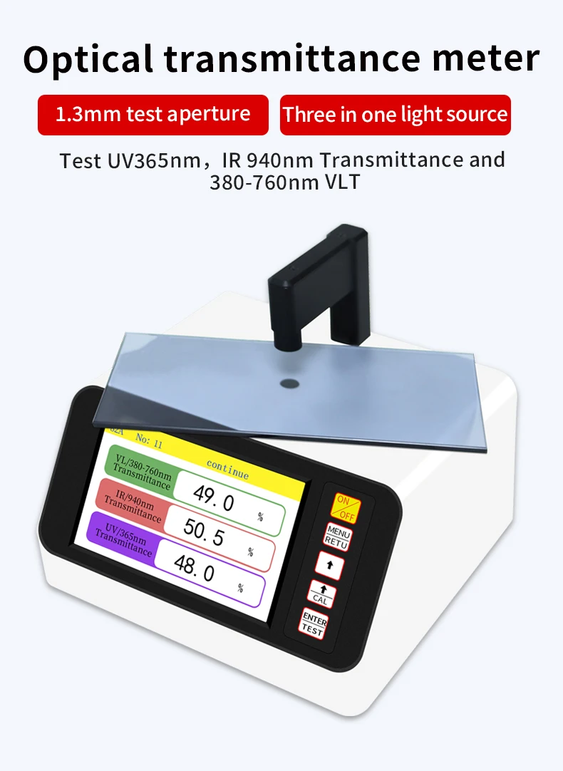 DR82A Optical Transmittance Equipment Infrared Ultraviolet & Visible Light Glass Film Tester