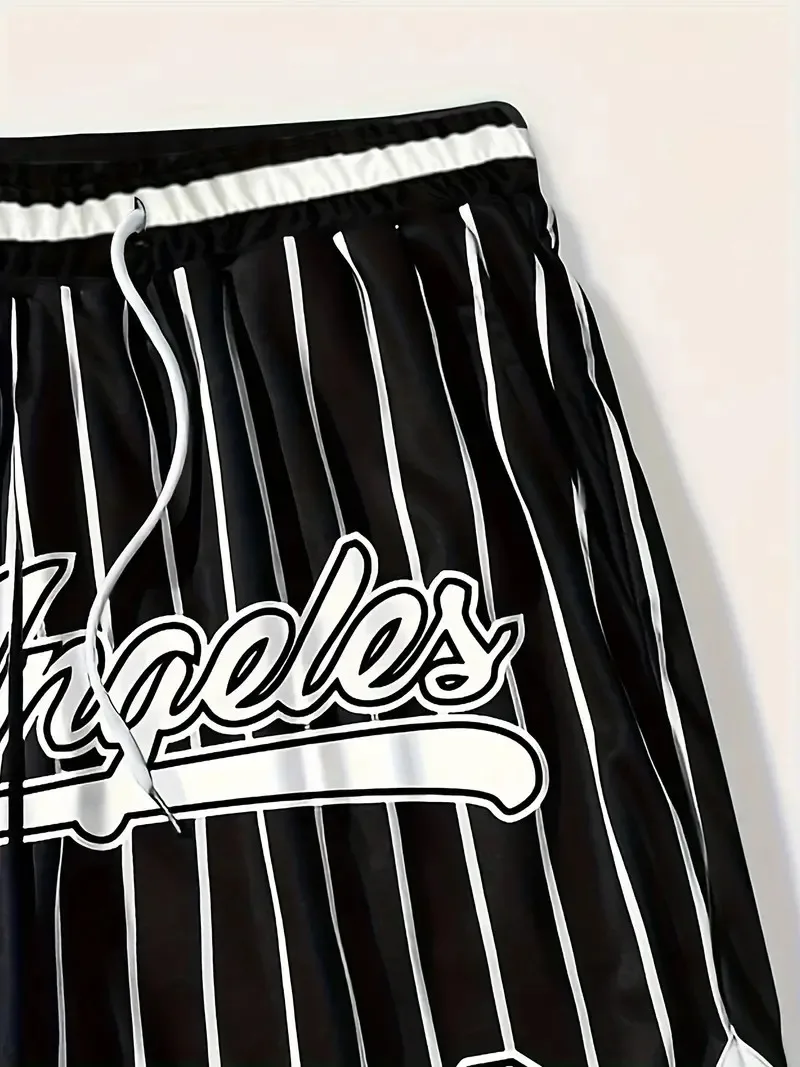 2024 New Arriavl Summer Los Angeles Stripe Baskerball Pants Jersey Sun Beach Shorts Fitness Sports Training Basketball Shorts