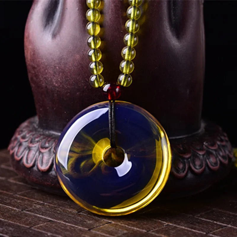 Honey Wax Amber Arhat Eye Pendant Simple for Men and Women