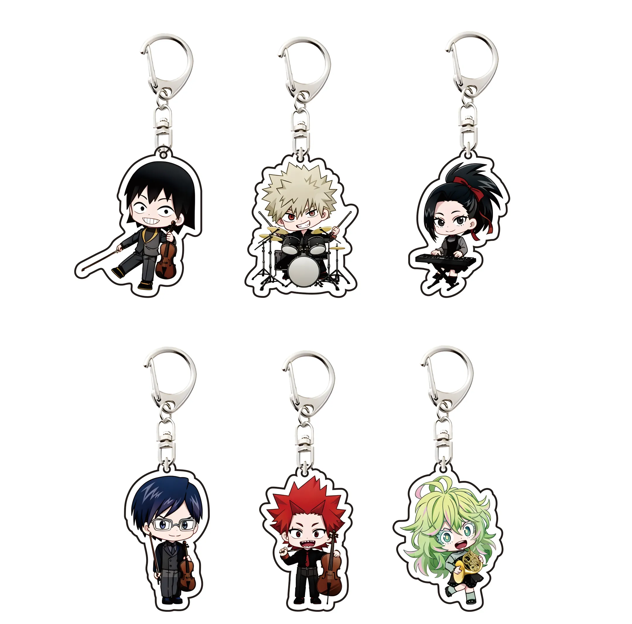 Anime My Hero Academia 6cm Acrylic Keychain Tenya Iida Tabletop Decorations Accessories Decor Gifts Key chain