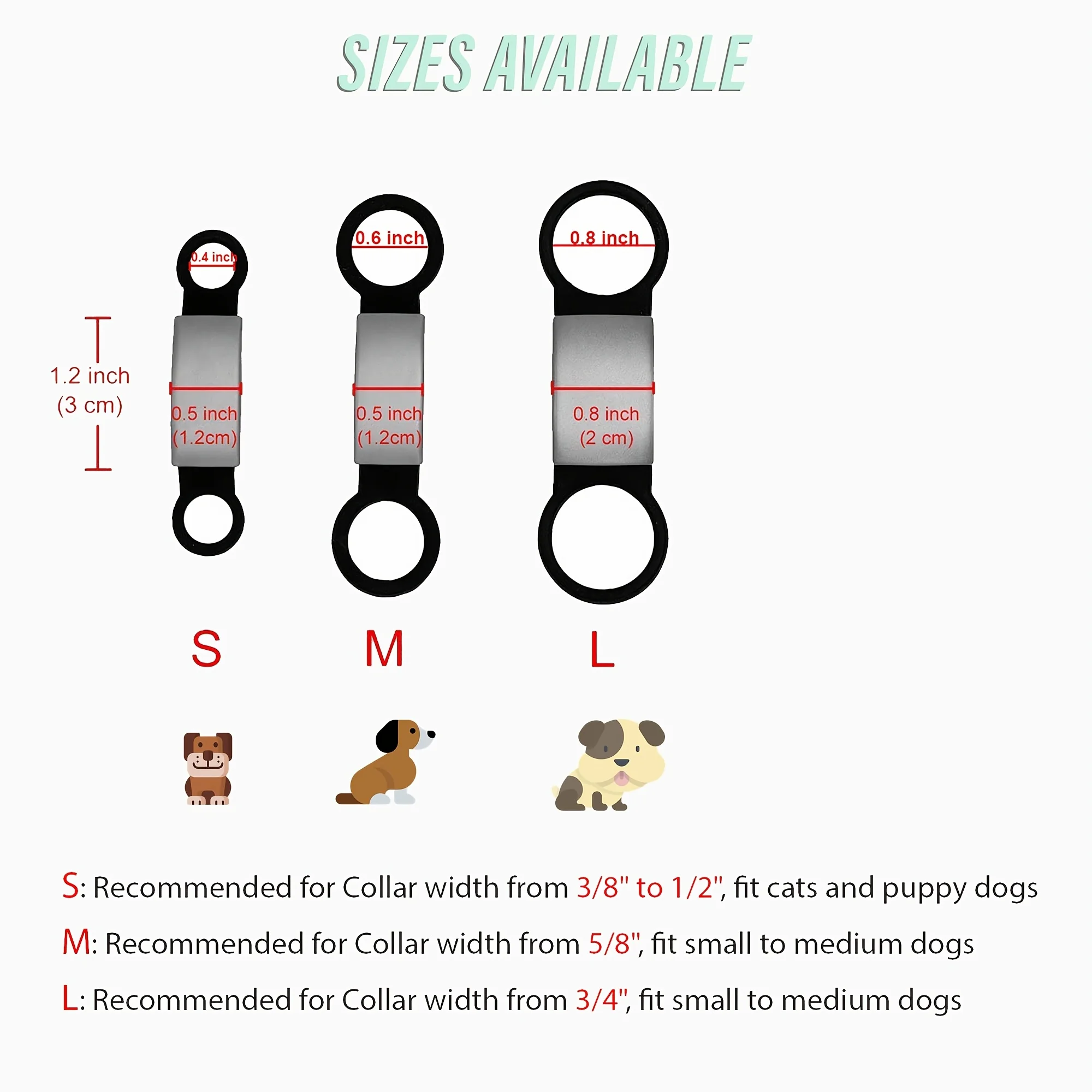 Personalised Dog Tag Silent Slide On Id Tag For Pet Collars_voghion.com