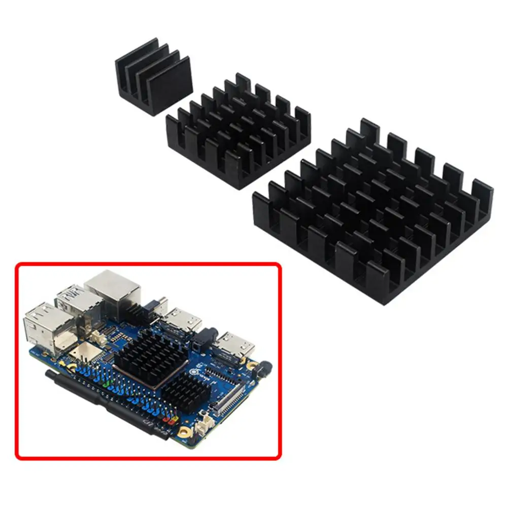 For Orange Pi 5 Max Aluminum Metal Heat Sink Development Board Heat Heat Cooling Cpu Passive Conduction Dissipation W7I8