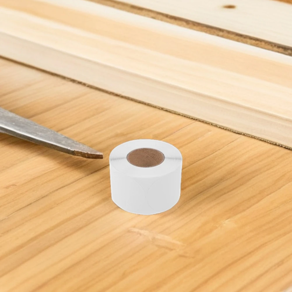 

500pcs Self-Adhesive Round Labels Strong Adhesion White Circle Stickers For Packaging Sealing Envelopes Cosmetics Boxes Jar