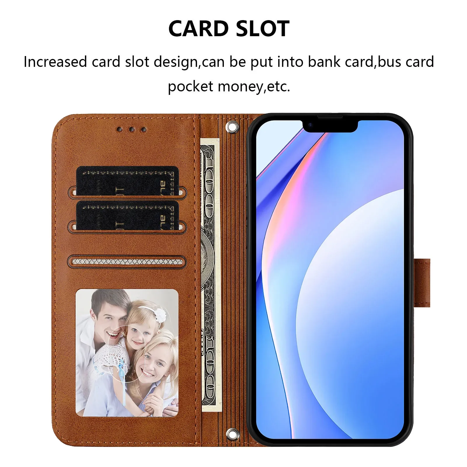 Magnetic Leather Case for Nokia HMD Skyline Fuison Pulse Plus Pro X30 G22 G21 G20 G11 G10 C32 C30 C22 C20 Flip Wallet Cover - view 2