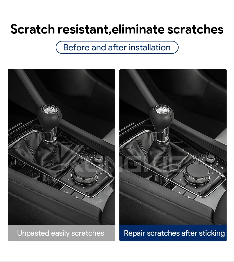 Für Mazda 3 BP 2019 2020 2021 2022 2023 2024 2025 2026 Mazda3 Axela Mittelkonsole Schaltgetriebe Transparente TPU Anti-Kratz-Folie – Detail 2
