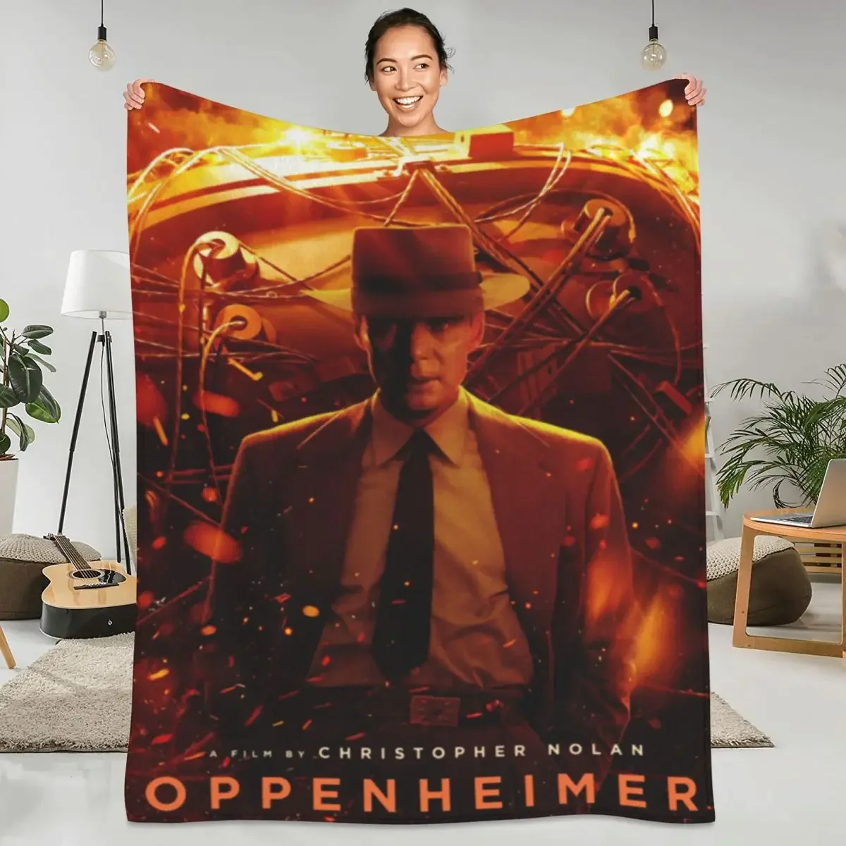 Oppenheimer Film Blanket Frightened Camping Flannel Throw Blanket Soft Durable Couch Bed Design Bedspread Gift