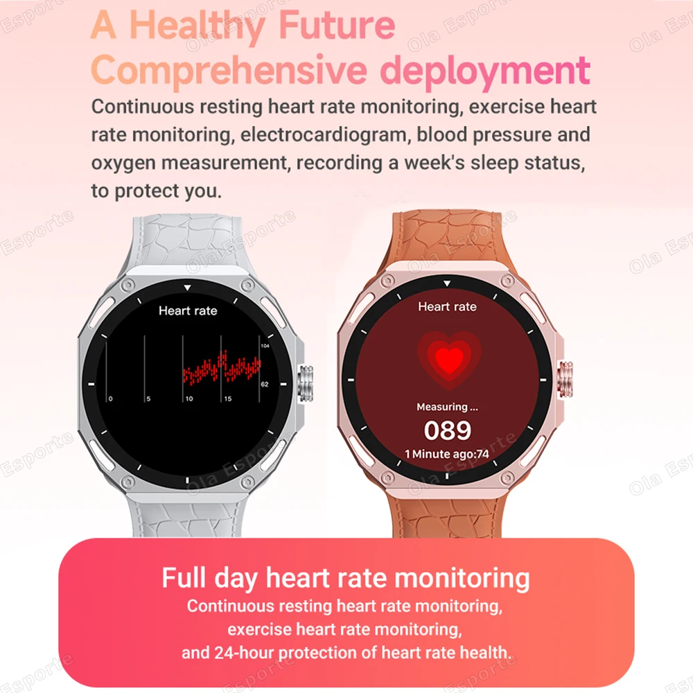 الرجال النساء NFC ساعة ذكية بلوتوث دعوة صوت مساعد معدل ضربات القلب مراقبة النوم Smartwatch 100 + وسائط رياضية عداد الخطى على مدار الساعة
