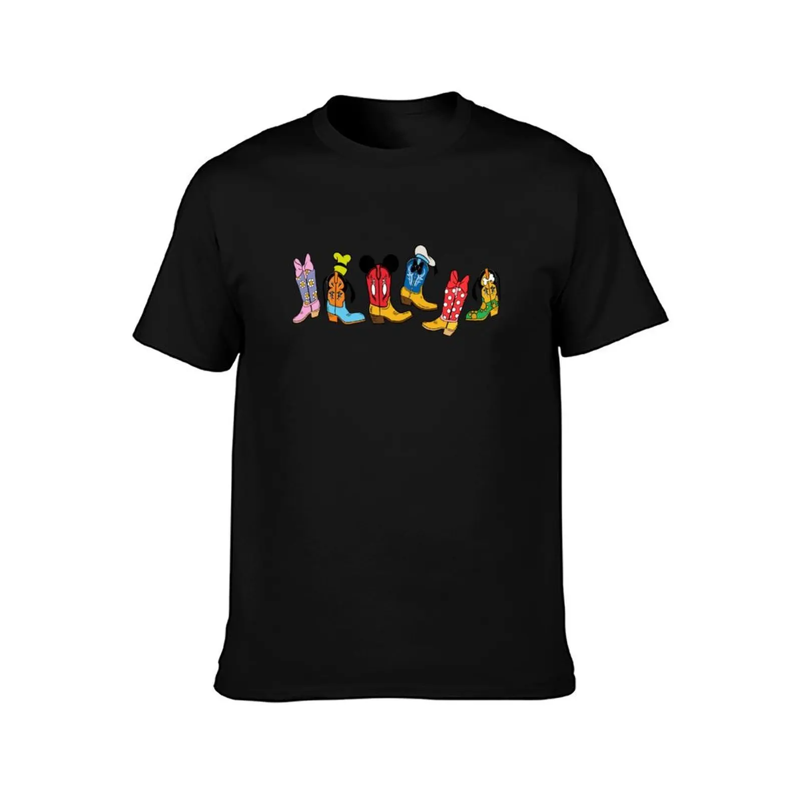Cowboys Boot Cute Characters Magic Kingdom Cartoon T-Shirt, Summer Casual Cotton Tee, Oversized Streetwear Tops, 100% Cotton
