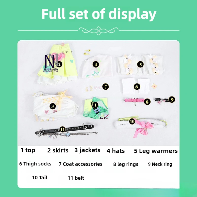 Game Naraka: Bladepoint Feria Shen Cosplay Costume Heart Skips A Beat Anime Clothes for Women Set Halloween Party Cute Carnival