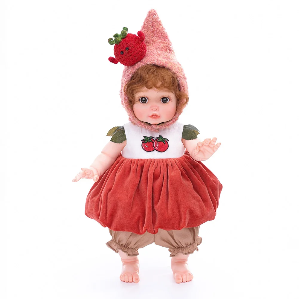 

Cloveray 18inch Lifelike Reborn Baby Doll Tomato Vinyl Doll Handmade High Color Toy Baby Reborn Doll Collection Hobbies Kid Gift