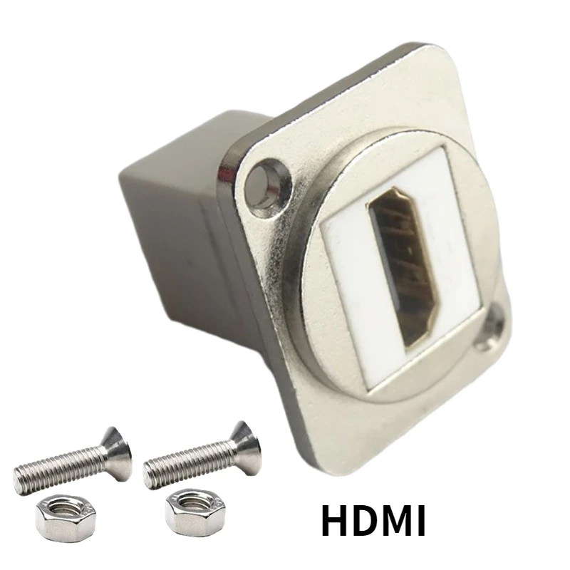 D-Type Hdmi 180 Graden Direct Docking, Met Schroef Vaste Paneeladapter Connector, Zwart, Zilver, Module