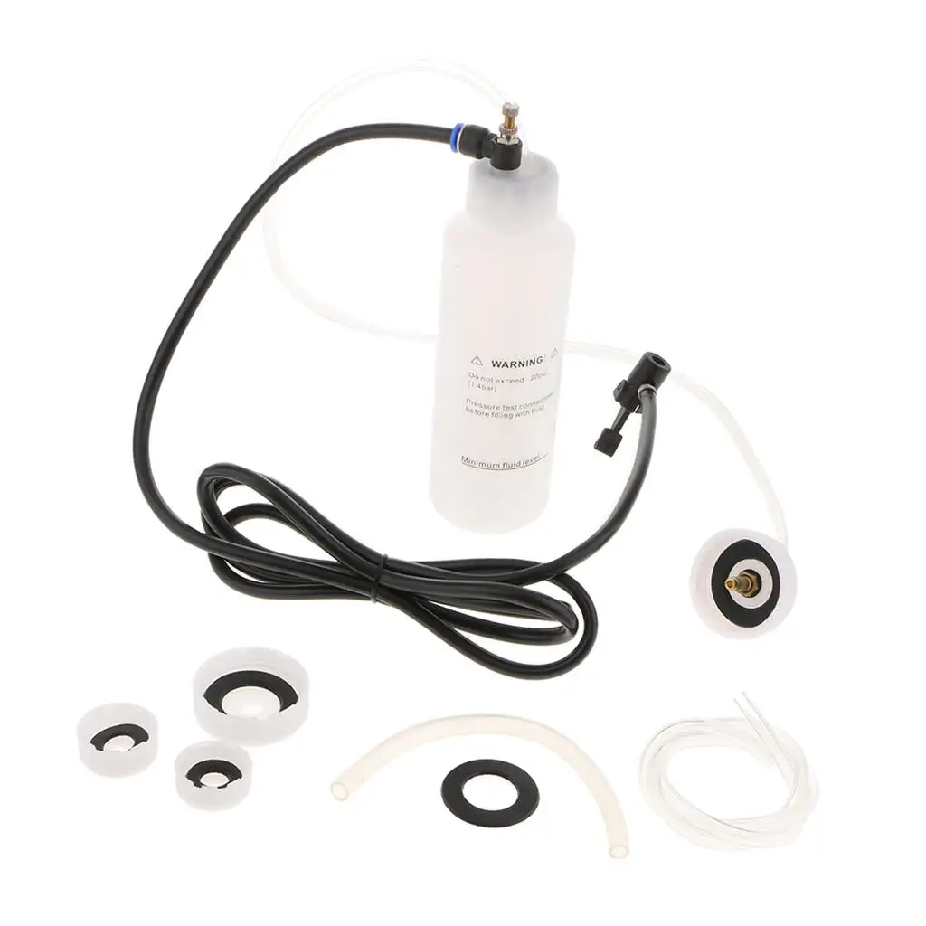 ABN Pneumatic Vacuum Brake and Clutch Bleeder Kit 1 Liter Master Cylinder Air Pressure Fluid Bleed Tool