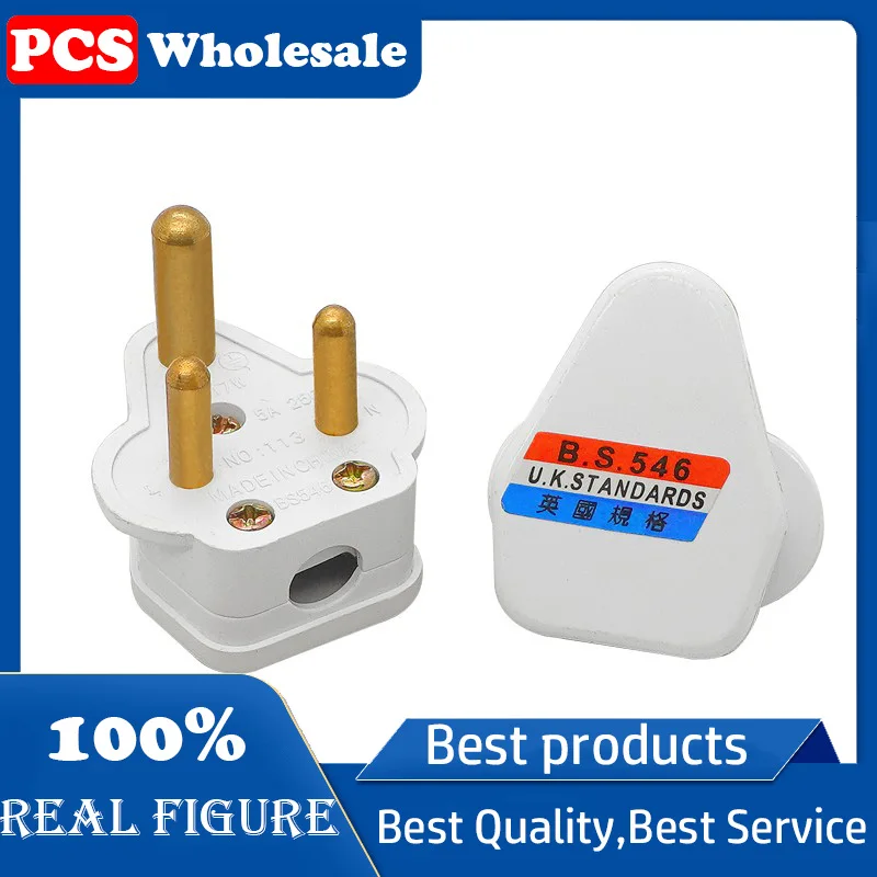 All copper small South African triple round plug 5A small South Africa  ternary British standard export India power plug