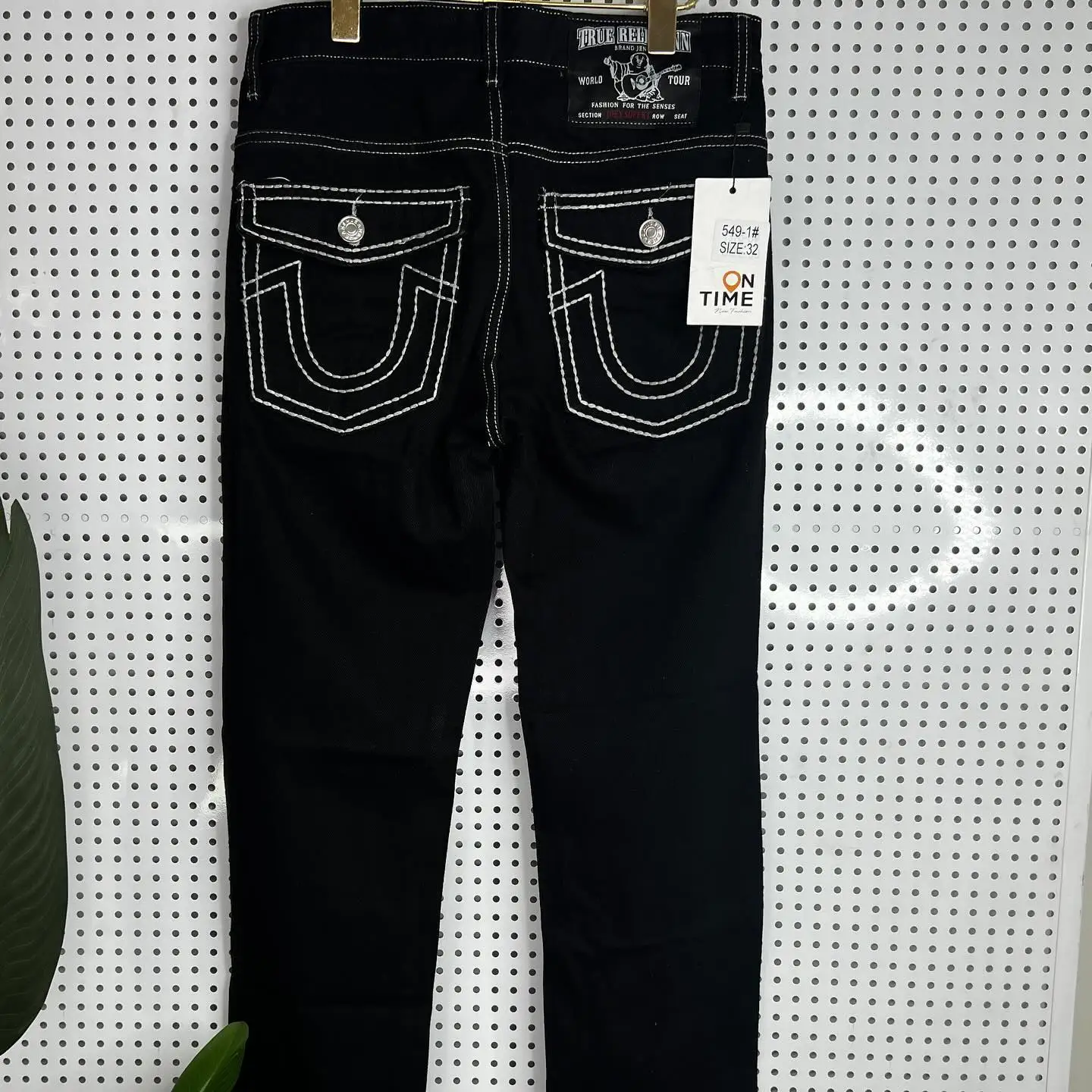 Y2K nuova tendenza vera religione vita bassa Super T stivali pantaloni a campana Jeans da strada Harajuku pantaloni a gamba larga dritti a vita alta