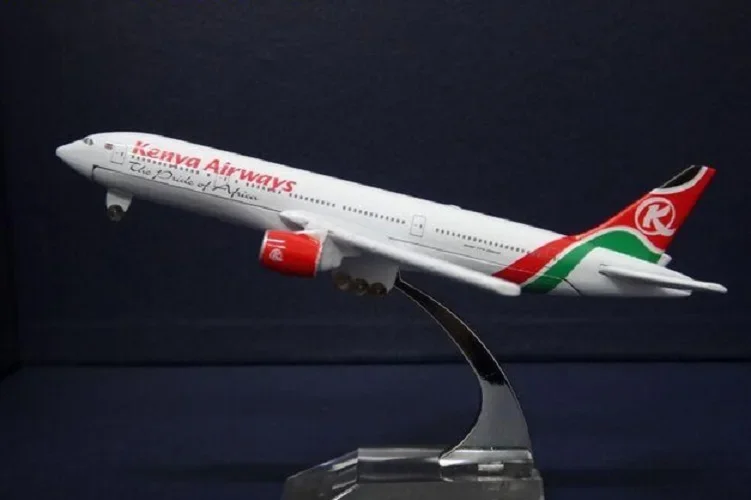 Rozmiar 1:400 model samolotu B777 trasa Kenya B777 metalowy model samolotu symulacyjnego dla dzieci zabawki prezent na boże narodzenie