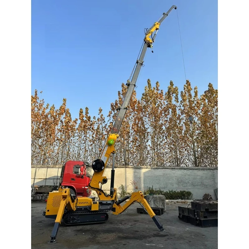 YG رافعة عنكبوت صغيرة مع Fly Jib 15 متر رافعة عنكبوتية مثبتة على الشاحنة الهيدروليكية 3 5 8 10 T رافعة عنكبوت زاحفة صغيرة للبناء