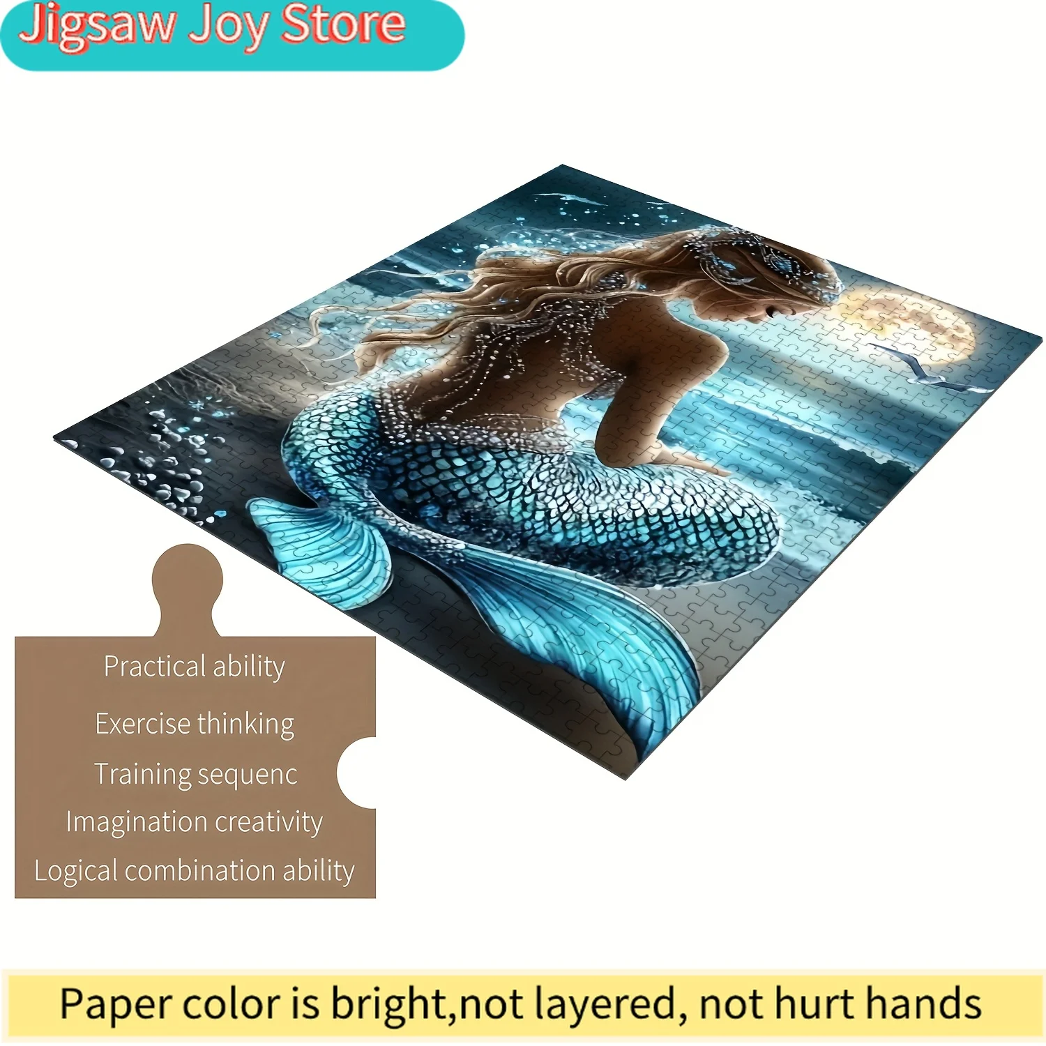 

Пазл для всей семьи "Русалка мечты" - детали идеально подходят друг к другу, деревянные материалы для творчества