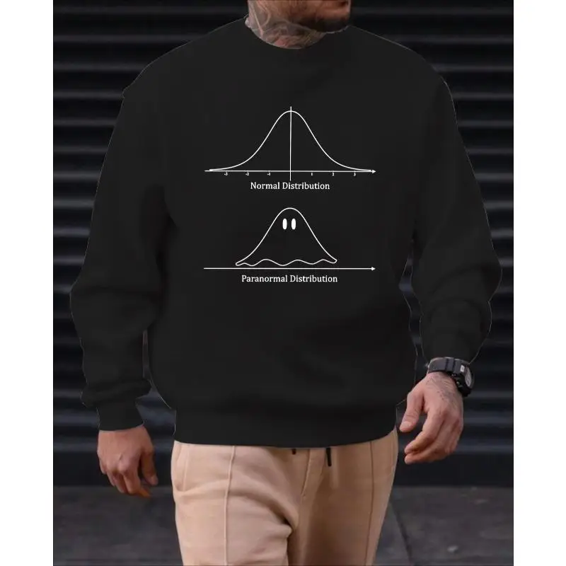 

"Funny Ghost Sweatshirt for Men | Paranormal Distribution Graphic Crewneck | Math Nerd & Scientist Humor Gift"