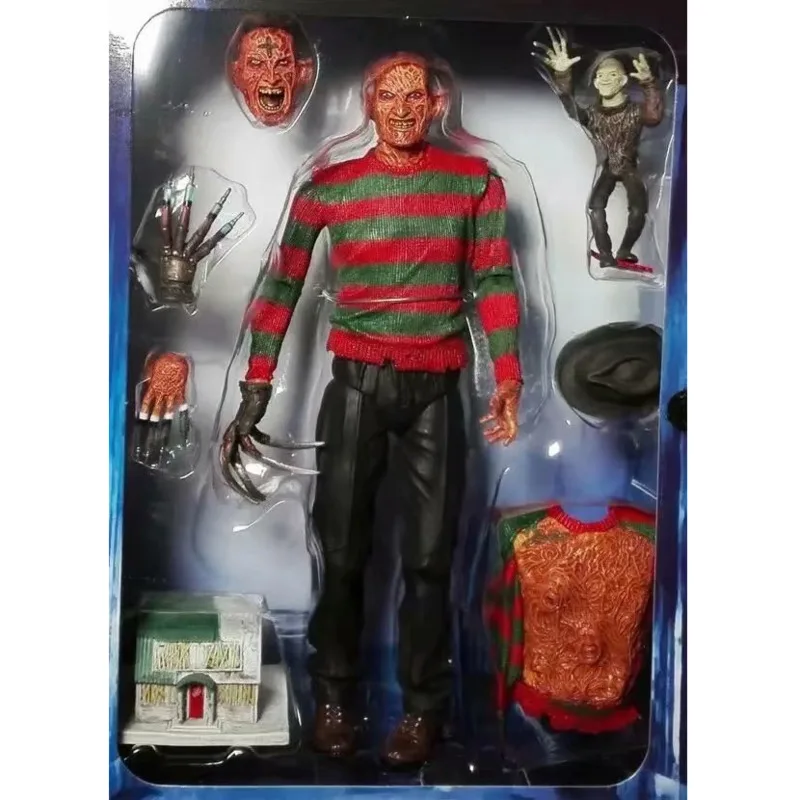

NECA, Фредди Крюгер, экшн-фигурка, Коллекционная модель, игрушка на Хэллоуин, Рождество, фотоподарок, движущаяся фигурка, 18 см