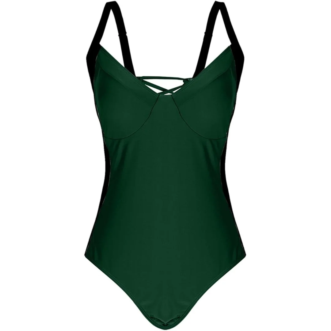 S - XL, 7 Farben, einteiliger Badeanzug mit Schnürung und Spitze, Damen-Badebekleidung, hoch geschnittene Beine, rückenfreier Badeanzug, Badeanzug, Modell V6952. – Detail 28