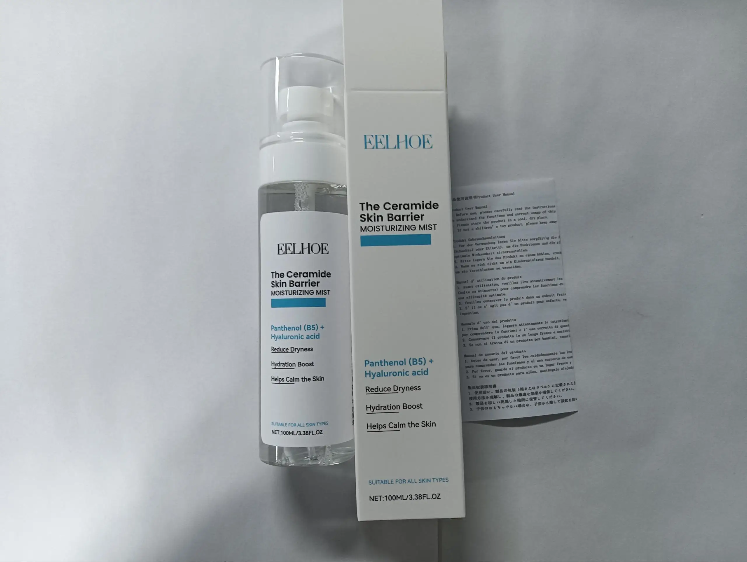 EELHOE Moisturizing and moisturizing spray，Hydrating Spray for Dry Skin, Hydration Boost, All Skin Types, 100ml