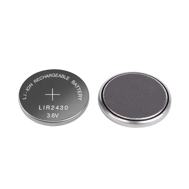 1-5PCS LIR2430 Lithium Rechargeable Battery For Car Key Remote Control Watch Clock Replace CR2430 PD2430 3.6V Button Battery