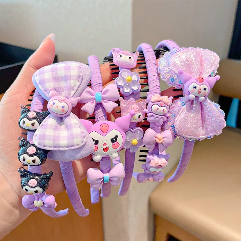 

1Pcs of Cute Children's Facial Wash Headband, Sanrio Cartoon Hair Accessory, Sweet Kuromi Headband, Boutique Hair Accessory Gift