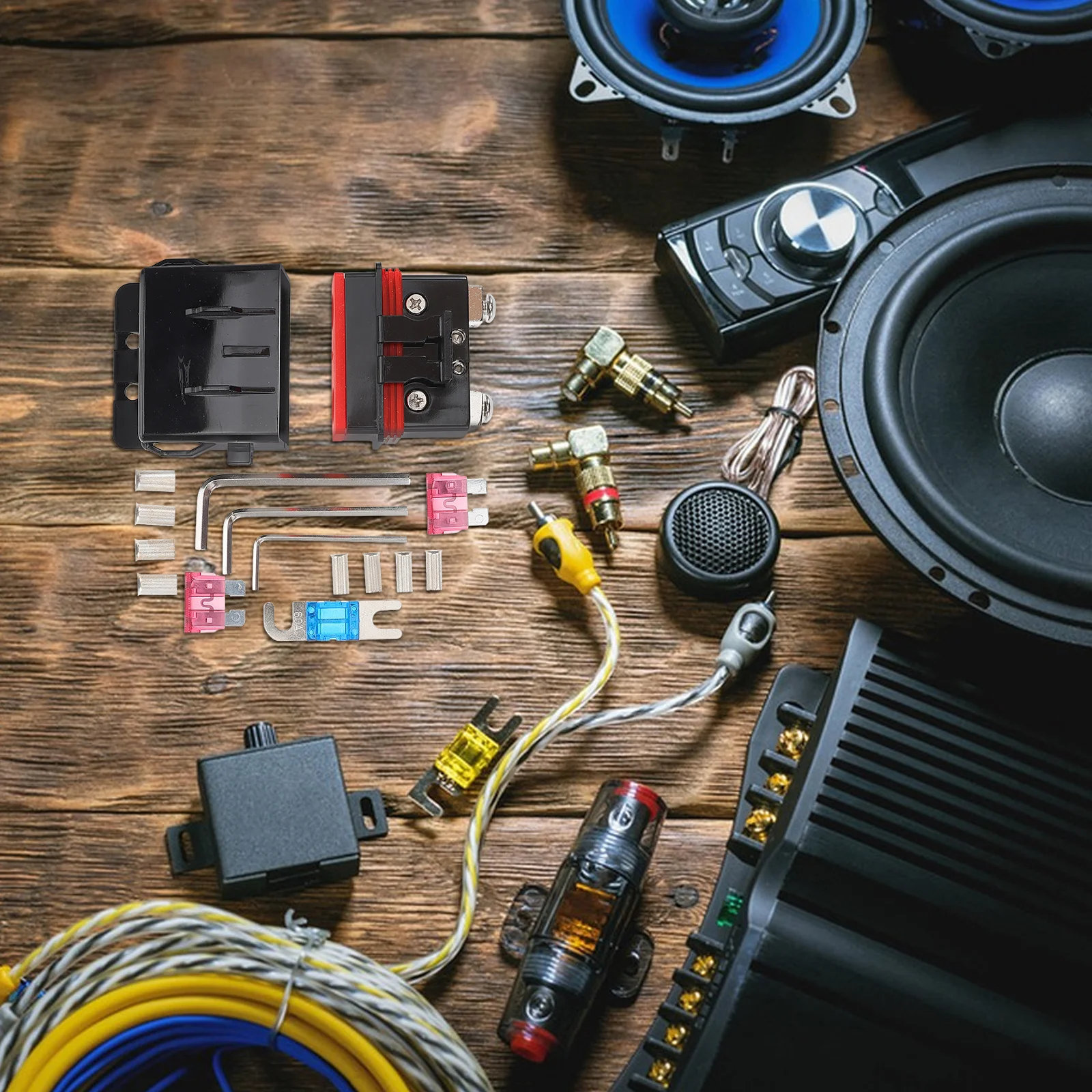 

1Set Car Audio Fuse Block Durable and Safe Design Smooth Operation for Uninterrupted Audio System Performance Wide Compatibility