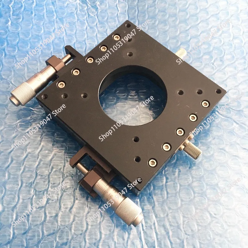 

Ультратонкая стальная полая оптическая платформа XY-типа для точной настройки, ручной подвижный стол-верстак для перемещения по оси XY