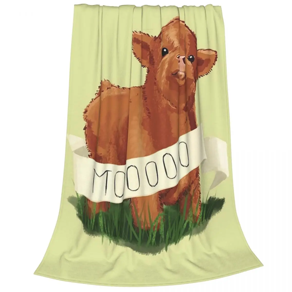 Baby Highland Cow Blankets Flannel Lightweight Sofa Throw Blankets For Couch Bedding Office Throws Bedspread Quilt