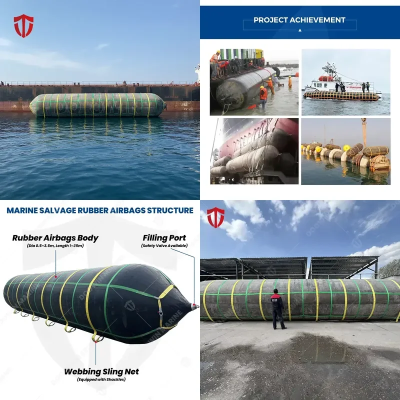 Buoyancy Support Inflatable Rubber Salvage Floating Balloon Marine Airbags for Lifting Sunken Ships