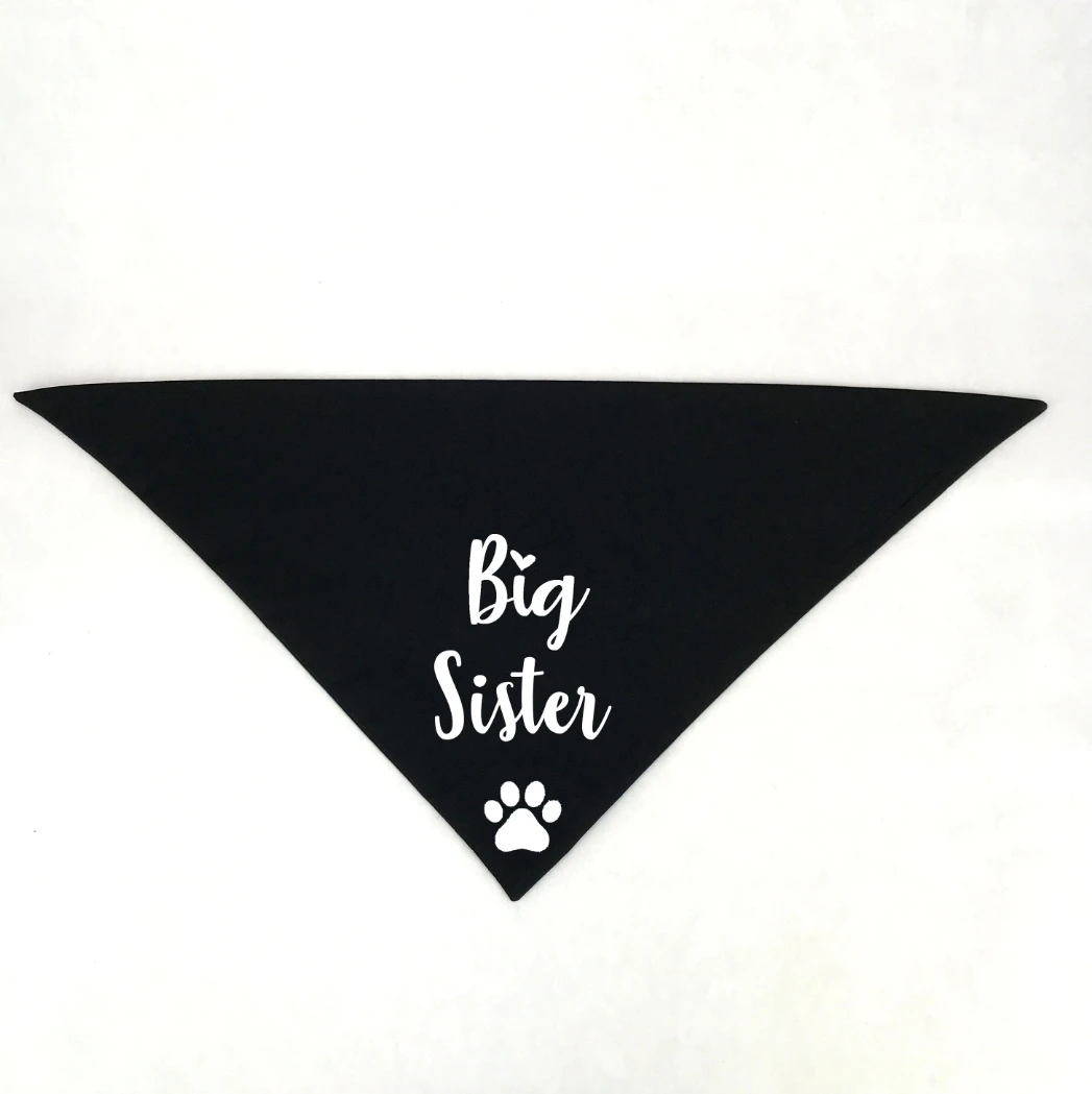 Big Brother Big Sister Dog Bandana, Pregnancy Announcement Photos Baby Shower Gift New Puppy Gotcha Day Gender Reveal