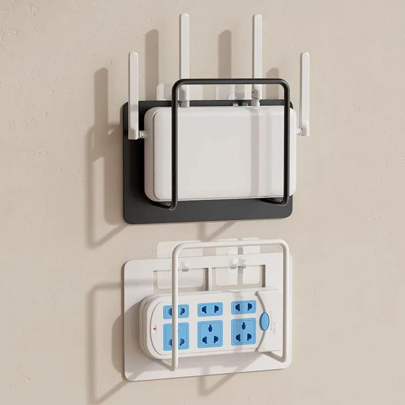 Wall Mount Router Stand Rack with Cable Management Design for Storage Box Bracket and Top Box, No Drilling Required, Wi-Fi Rack, image 2