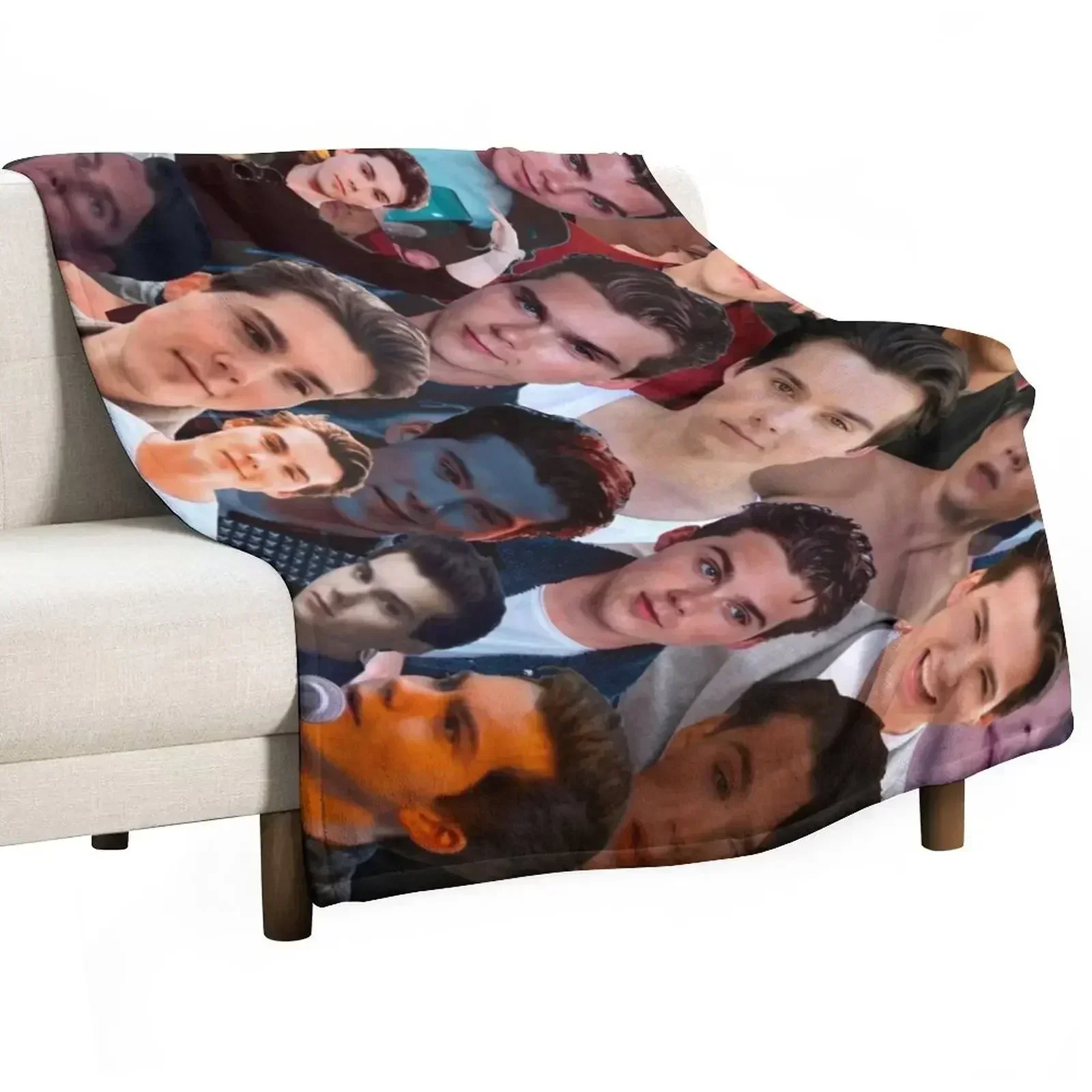 

Jeremy Shada Photo Collage Throw Blanket warm winter Bed linens Plaid on the sofa Blankets