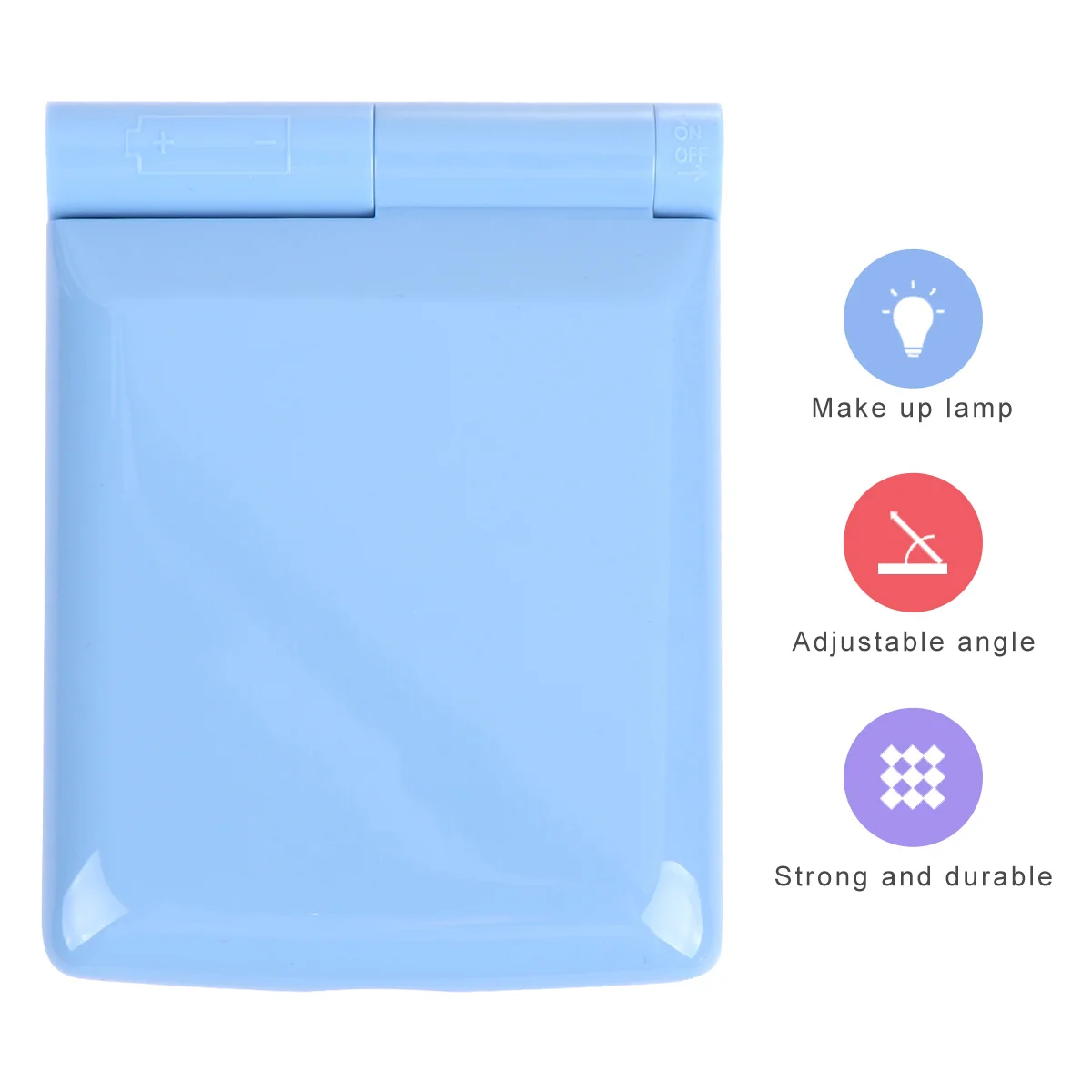 Miroir de maquillage LED pliable, carré, Compact, petit miroir de poche Portable, Surface claire haute définition pour le maquillage