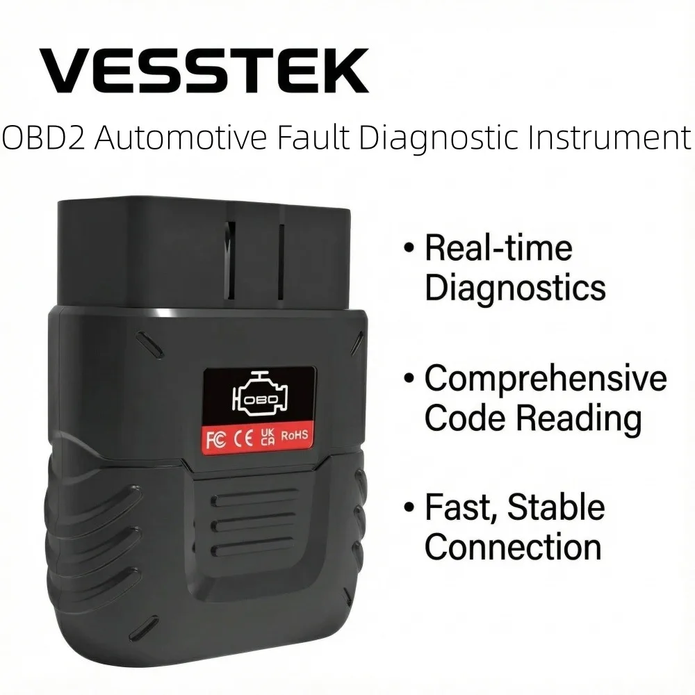 VESSTEK V019 Bluetooth-Compatible OBD2 Scanner OBDII Code Reader Car Diagnostic Auto Scan Tool For IOS Android PC
